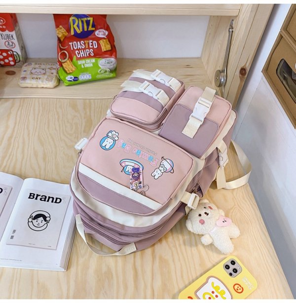 Women's Japanese Style Large Capacity Simple Backpack Student Schoolbag
