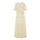 Short Sleeve Round Neck Stitching Plaid Slim Stretch size Women