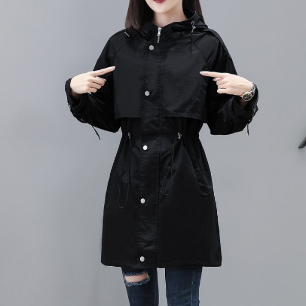 Hooded trench coat