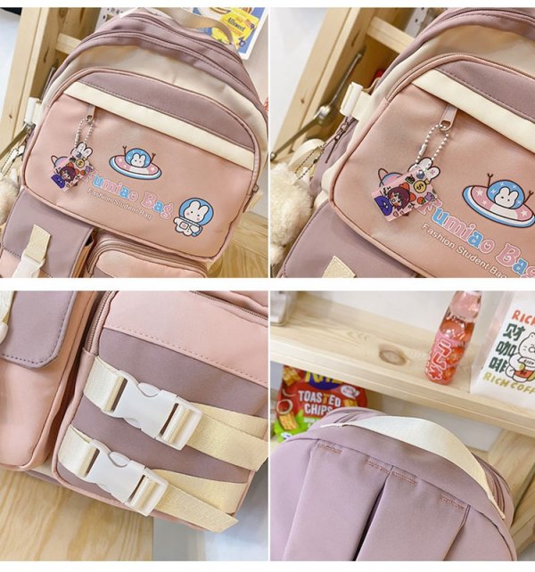 Women's Japanese Style Large Capacity Simple Backpack Student Schoolbag